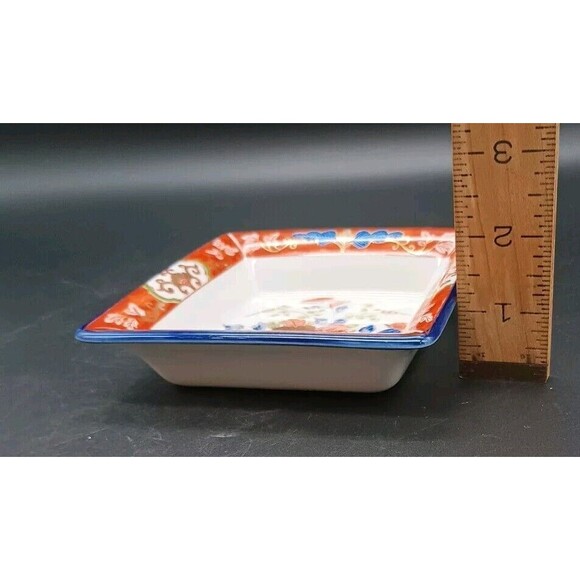 Takahashi Japan Imari Style 5" Square Dish Bowl Floral Gold Accents - Picture 5 of 5